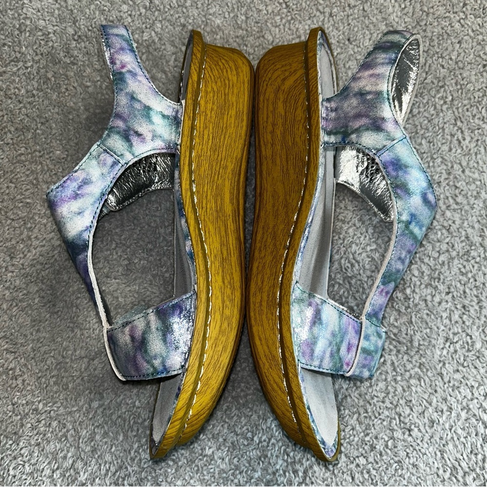 Alegria Blue and Purple Sandals Comfort Style - Picture 4 of 7
